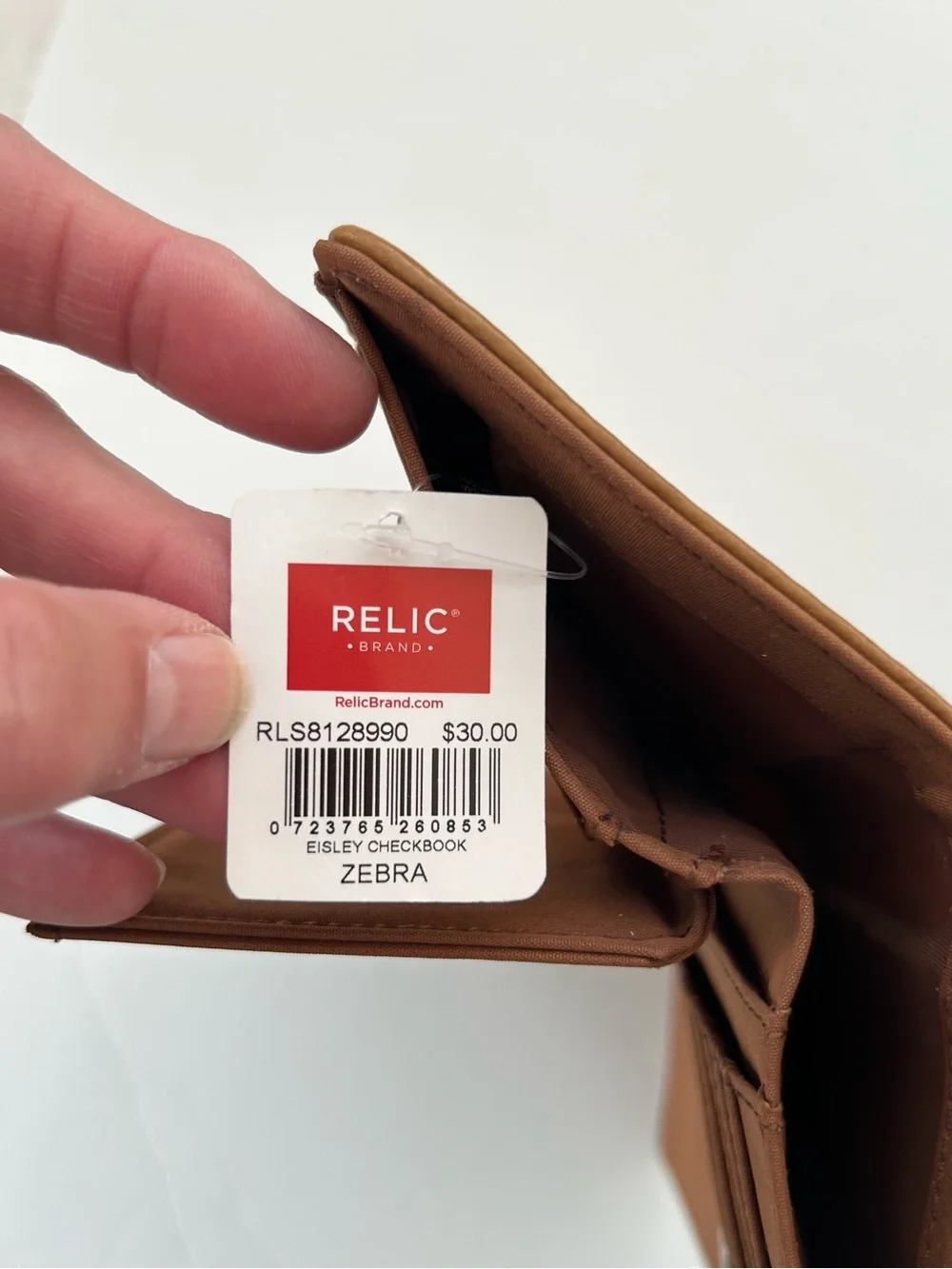 Relic Zebra Canvas and Faux Leather Handbag With Matching Wallet
